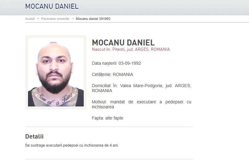 Cântărețul Dani Mocanu, dat în urmărire de Poliția Română! A dispărut după condamnarea la închisoare pentru tentativă de omor