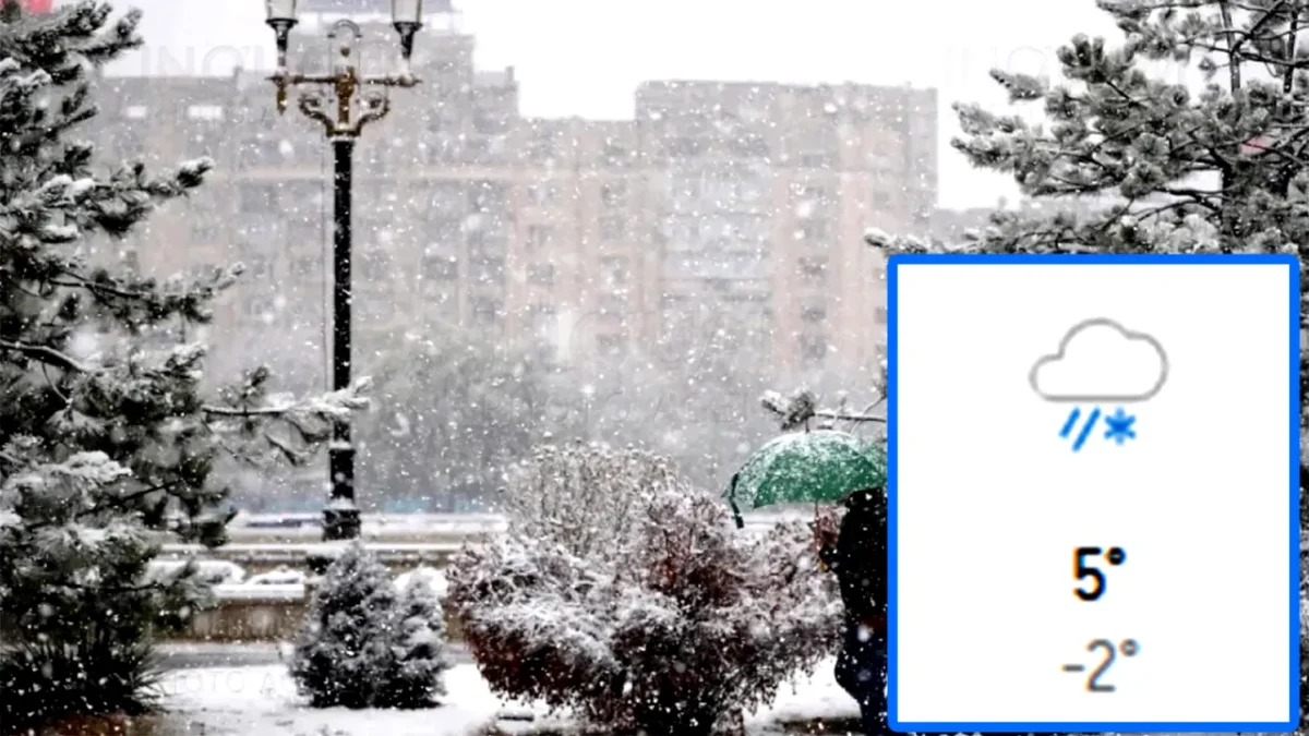 Meteorologii Accuweather semnalează: Ninsori în oraşele selectate ale României săptămâna viitoare