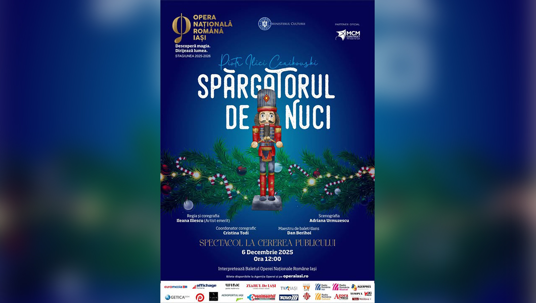 Program suplimentat la Opera Iași. A patra reprezentație „Spărgătorul de nuci” din luna decembrie