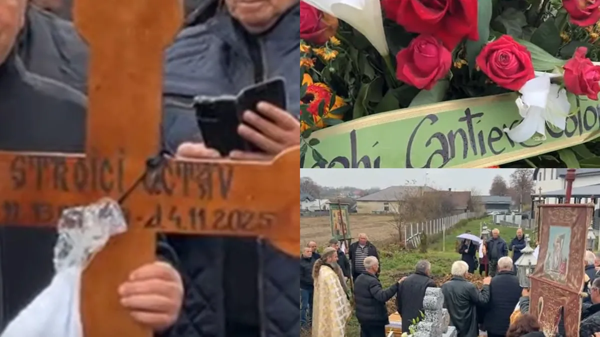 Scene incredibile la înmormântarea lui Octav Stroici, românul mort după prăbușirea turnului din Roma