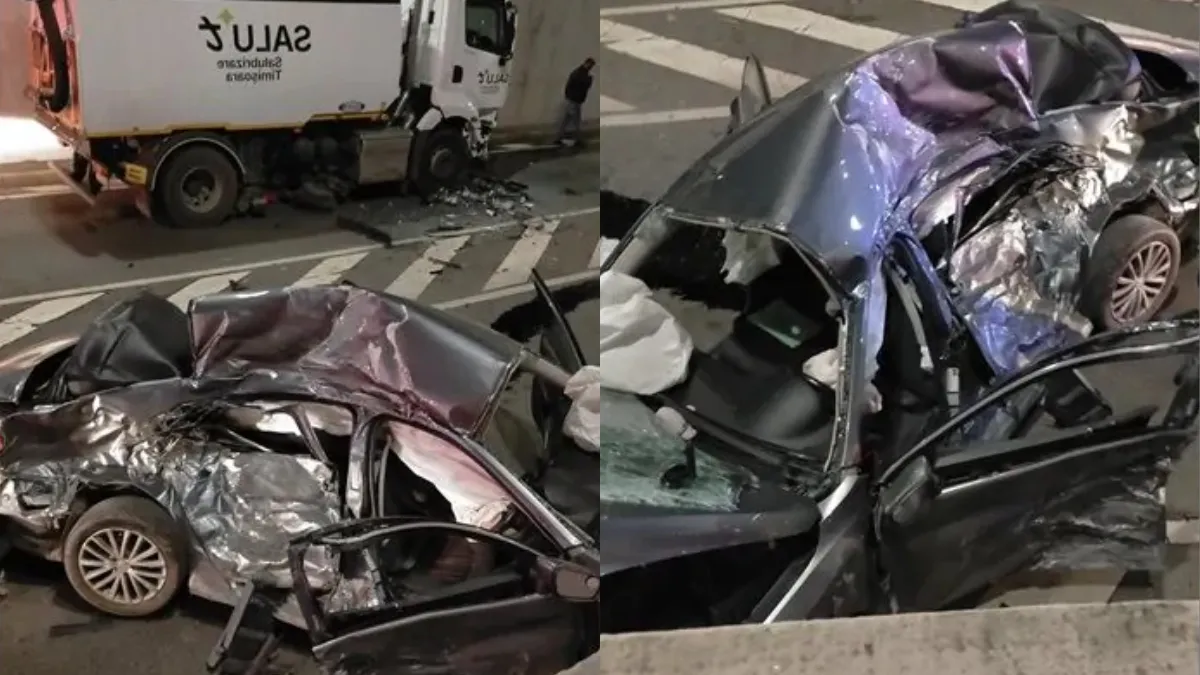 Accident mortal în Pasajul Michelangelo! Un tânăr de 21 de ani a murit după ce s-a ciocnit cu o mașină de gunoi