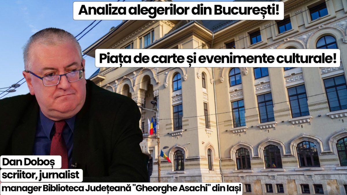 Producție media BZI LIVE de actualitate politică, despre carte și evenimente culturale alături de scriitorul și jurnalistul Dan Doboș, manager al Bibliotecii Județene „Gheorghe Asachi” din Iași