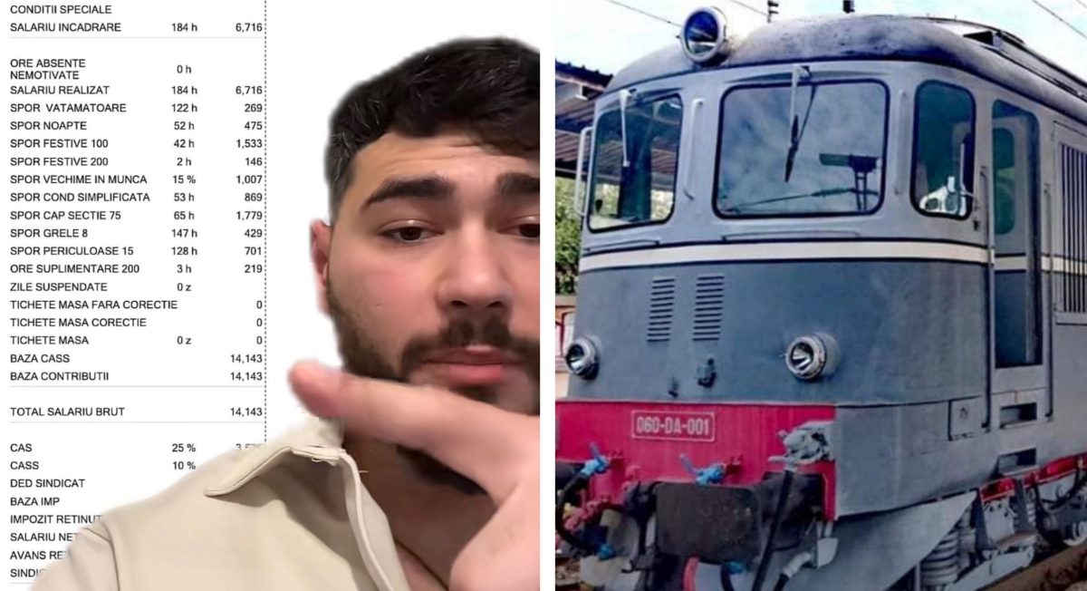 Ce salariu are un mecanic de locomotivă CFR în 2025. Fluturașul de salariu care a devenit viral pe TikTok