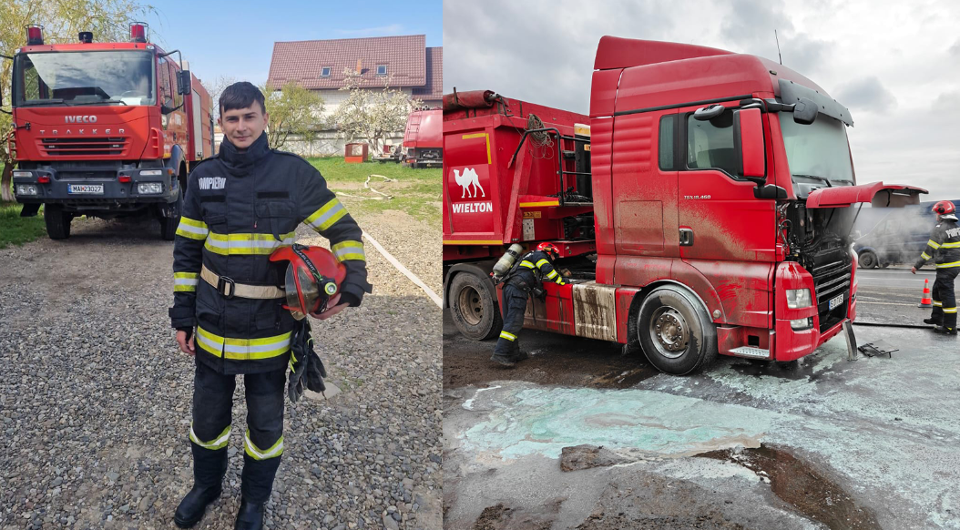 Când meseria nu se termină la final de tură. Pompierul care a intervenit primul la incendiul din Miroslava