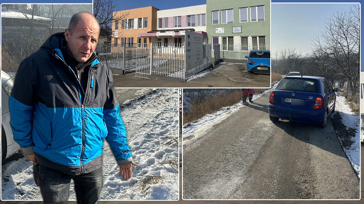 „Strada bogaților” din Bucium a devenit un pericol pentru ieșeni! Primăria nu a montat parapete, treceri de pietoni, iar drumul a crăpat după nici 2 ani de la asfaltare