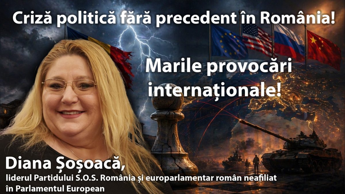 Studio-Exploziv Special BZI LIVE alături de liderul Diana Șoșoacă, președinte Partidul S.O.S. România, europarlamentar român neafiliat în Parlamentul European