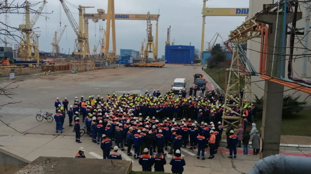 Alertă la Șantierul Naval Mangalia – Toți angajații Damen Mangalia, dați afară, în timp ce statul pregătește salvarea șantierului prin Rheinmetall și MSC
