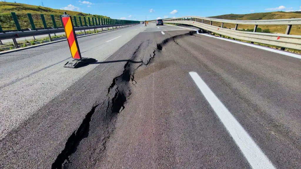 Închidere parțială de circulație pe autostrada A10 Sebeș – Turda din cauza surpărilor de teren. Cât vor dura restricțiile