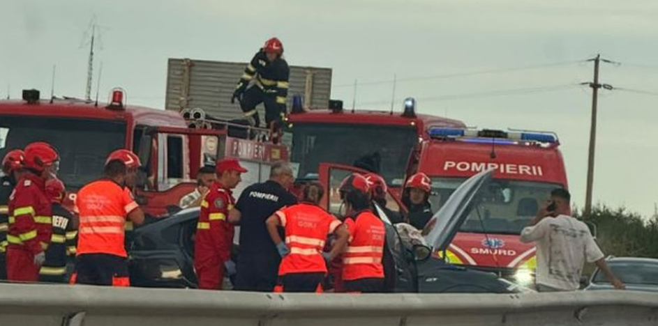 Două accidente la același kilometru pe A1 București-Pitești. Trafic restricționat în ambele sensuri
