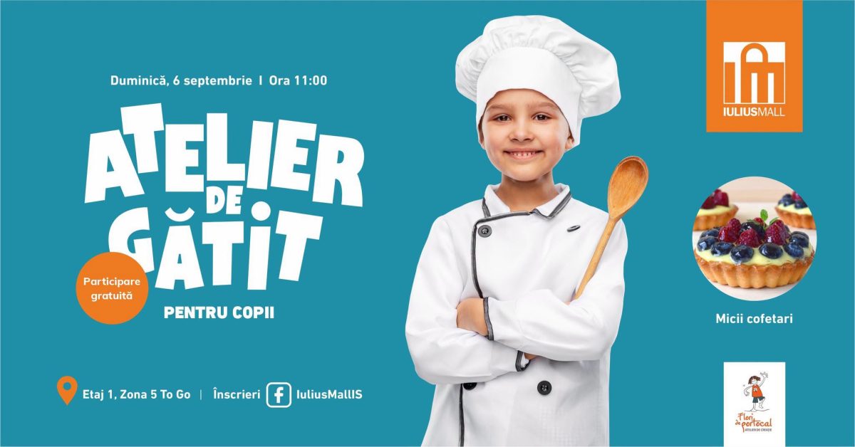 Atelier de gătit pentru cei mici și filme pentru întreaga familie, duminica aceasta, la Iulius Mall Iași