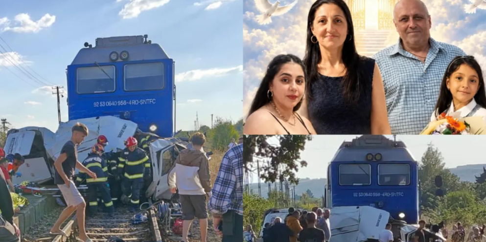 Cine sunt victimele accidentului din Galați. O familie întreagă a murit după ce autoutilitara a fost lovită de tren